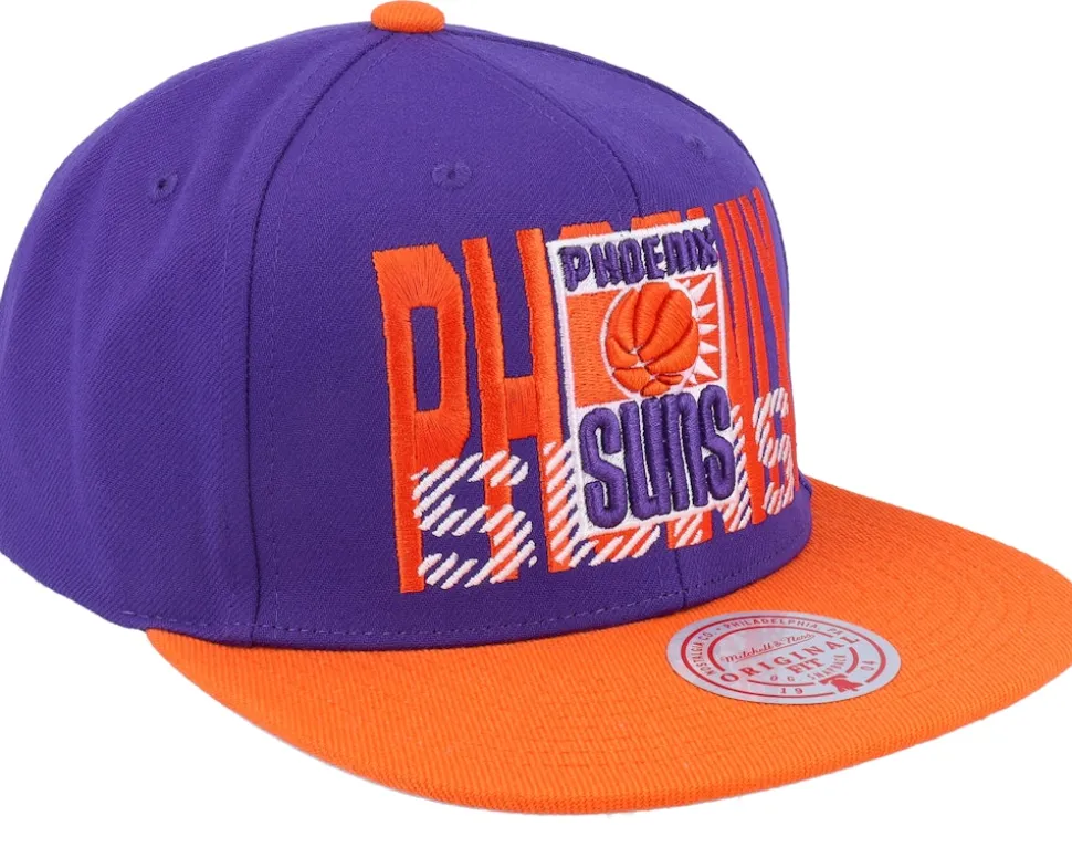 Phoenix Suns Cross Check Hwc Purple/Orange Snapback - Mitchell & Ness