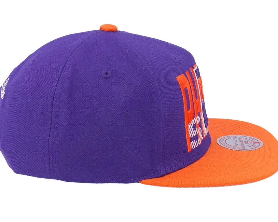 Phoenix Suns Cross Check Hwc Purple/Orange Snapback - Mitchell & Ness