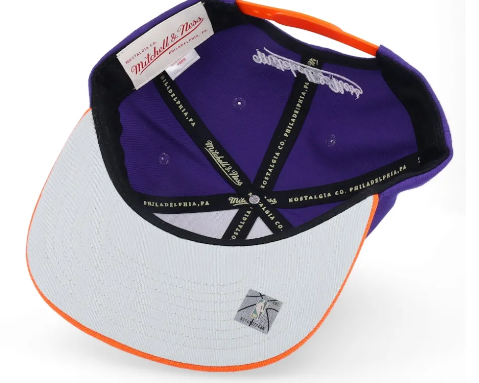 Phoenix Suns Cross Check Hwc Purple/Orange Snapback - Mitchell & Ness