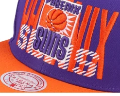 Phoenix Suns Cross Check Hwc Purple/Orange Snapback - Mitchell & Ness