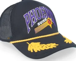 Phoenix Suns Gold Leaf Hwc Black Trucker - Mitchell & Ness