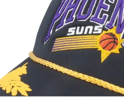 Phoenix Suns Gold Leaf Hwc Black Trucker - Mitchell & Ness