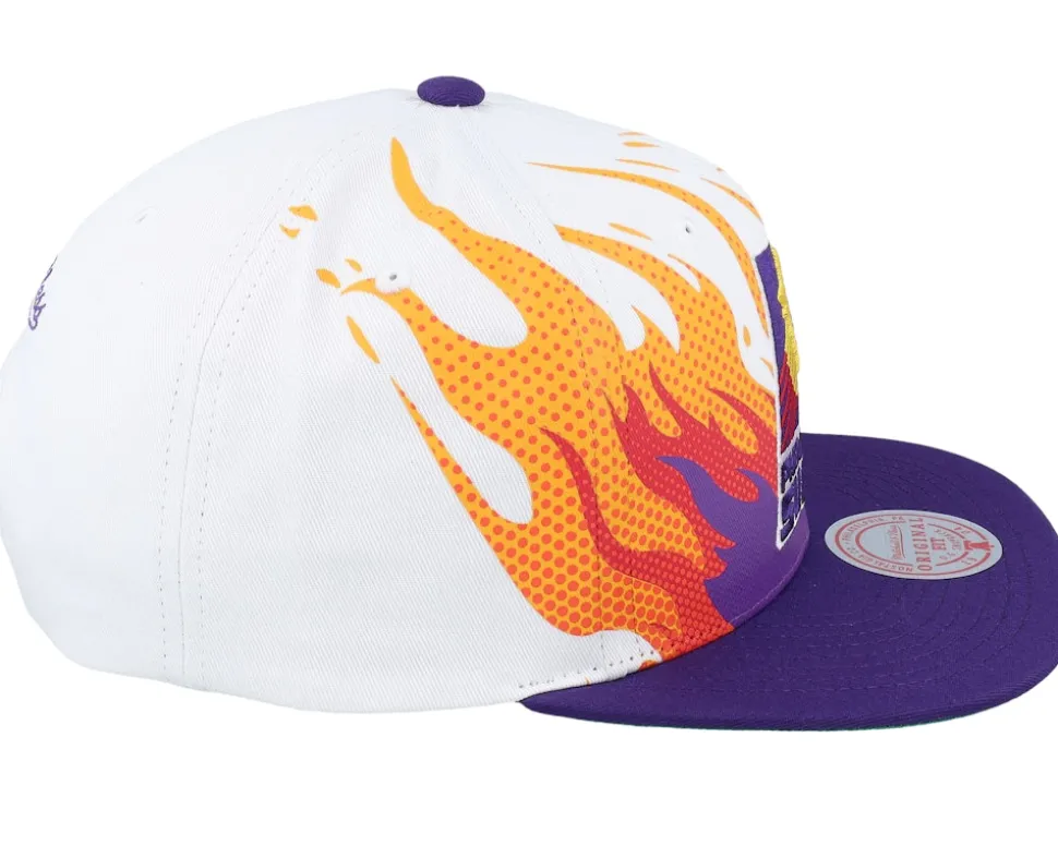 Phoenix Suns Hot Fire White Snapback - Mitchell & Ness