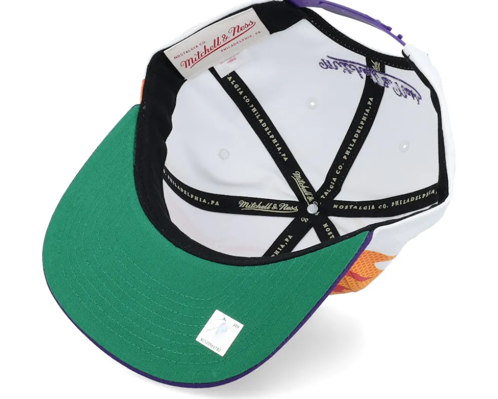 Phoenix Suns Hot Fire White Snapback - Mitchell & Ness