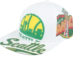 Phoenix Suns In Your Face Deadstock White Snapback - Mitchell & Ness