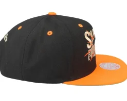 Phoenix Suns Shattered Black/Orange Snapback - Mitchell & Ness