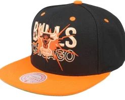 Phoenix Suns Shattered Black/Orange Snapback - Mitchell & Ness