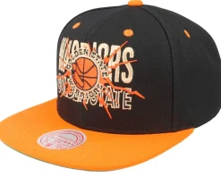 Phoenix Suns Shattered Black/Orange Snapback - Mitchell & Ness
