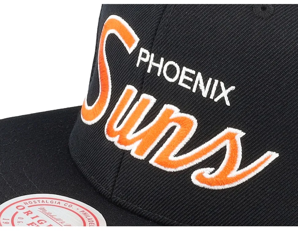 Phoenix Suns Team Script 2.0 Black Snapback - Mitchell & Ness