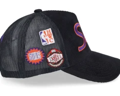 Phoenix Suns Times Up Black Trucker - Mitchell & Ness