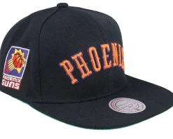 Phoenix Suns Triple Play Black Snapback - Mitchell & Ness