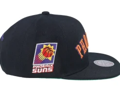 Phoenix Suns Triple Play Black Snapback - Mitchell & Ness