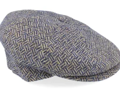 Picrico Basket Stitch Hat Camel Flat Cap - Borsalino