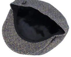 Picrico Basket Stitch Hat Camel Flat Cap - Borsalino