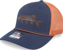 Pike Figure 112fpr Navy/Orange/Dark Orange Rope A-Frame Trucker - Skillfish