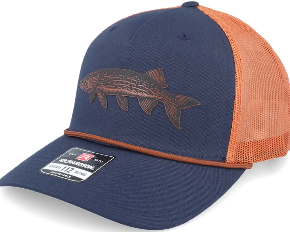 Pike Figure 112fpr Navy/Orange/Dark Orange Rope A-Frame Trucker - Skillfish