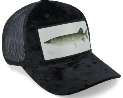 Pike Fishing Velvet Black Trucker - Skillfish