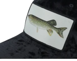 Pike Fishing Velvet Black Trucker - Skillfish