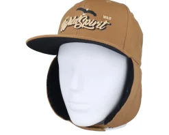 Pin Script Canvas Flatbrim Caramel/Black Earflap - Wild Spirit