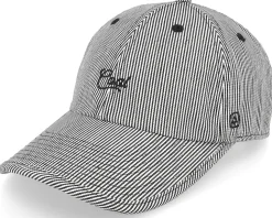 Pines Pinstripe White/Black Dad Cap - Coal