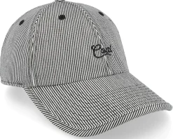 Pines Pinstripe White/Black Dad Cap - Coal