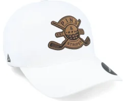 Pins & Stripes Engraved Logo White Delta Flexfit - Pins & Stripes