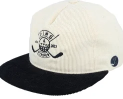 Pins & Stripes Logo Cord Ivory/Black Snapback - Pins & Stripes