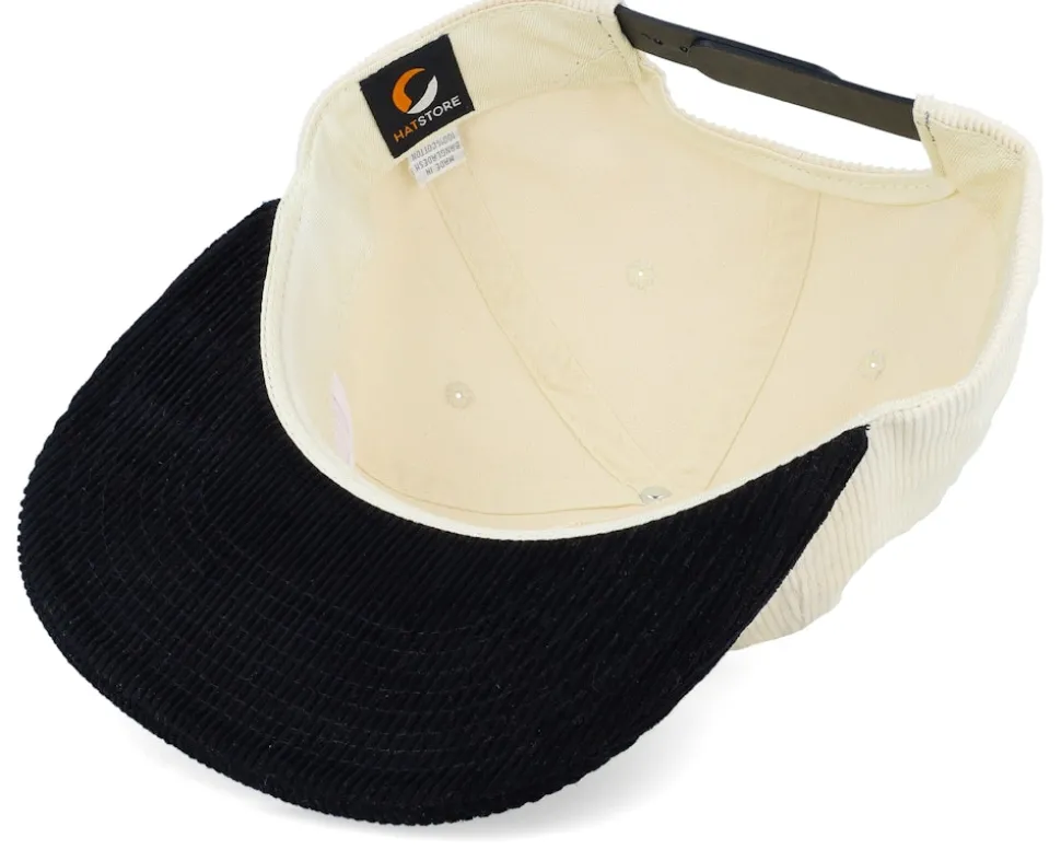 Pins & Stripes Logo Cord Ivory/Black Snapback - Pins & Stripes