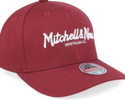 Pinscript Burgundy/White Adjustable - Mitchell & Ness