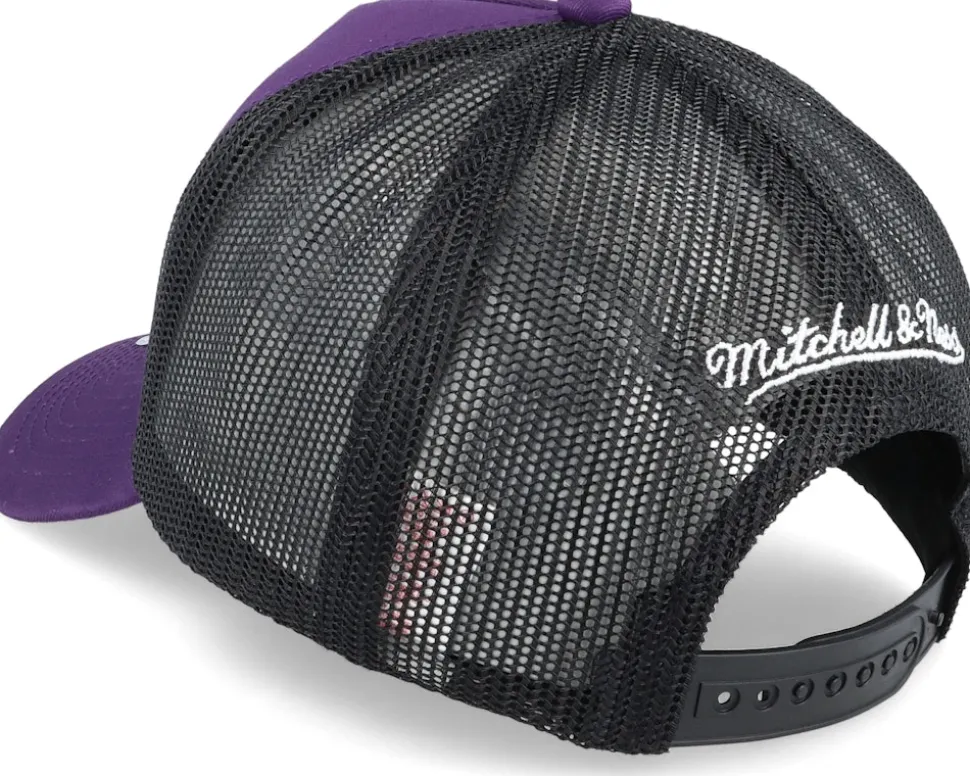 Pinscript Purple/Black/White Trucker - Mitchell & Ness