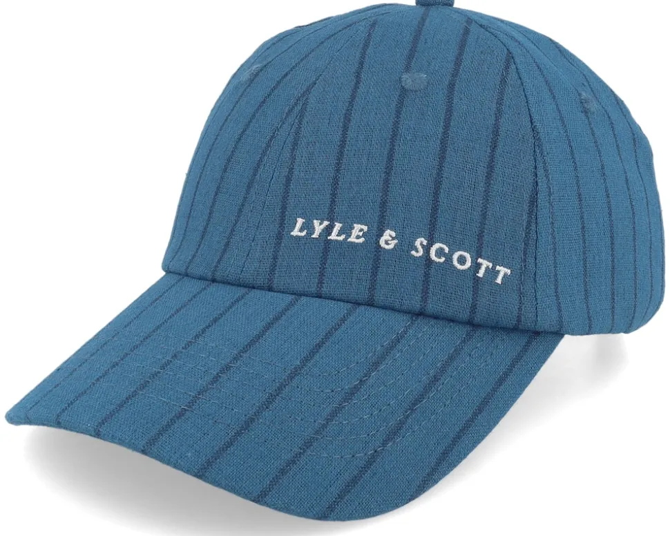 Pinstripe Baseball Cap Apres Navy Dad Cap - Lyle & Scott