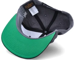 Pipe Beard Skull Charcoal/Black Snapback - Bearded Man