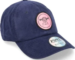 Pippilotta Navy/Pink Corduroy Dad Cap - Pippi Longstocking