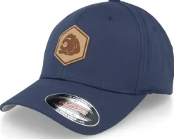 Piranha Skull Hex Patch Maroon Flexfit - Skillfish