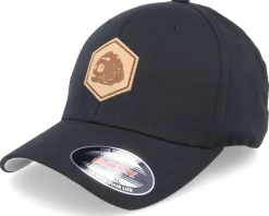 Piranha Skull Hex Patch Maroon Flexfit - Skillfish