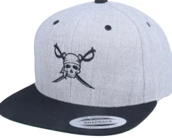Pirate Logo Heather Grey/Black Snapback - Iconic