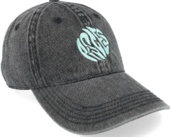 Pisces Snow Washed Black Denim Dad Cap - Delulu