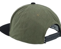 Pitchout Cap Moss Green/Black Corduroy Snapback - Reell