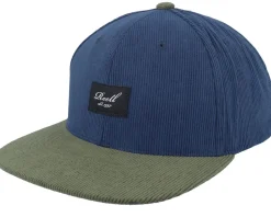 Pitchout Cap Navy/Olive Corduroy Snapback - Reell