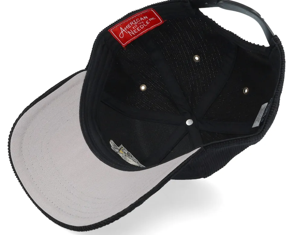 Pittsburgh Penguins Corduroy Valin Black A-frame Adjustable - American Needle