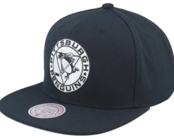 Pittsburgh Penguins Evergreen Black/White Snapback - Mitchell & Ness