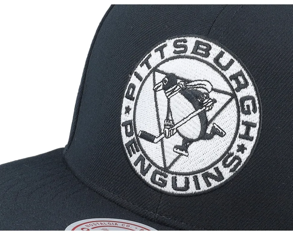 Pittsburgh Penguins Evergreen Black/White Snapback - Mitchell & Ness