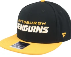 Pittsburgh Penguins Iconic Color Blocked Black/Gold Snapback - Fanatics