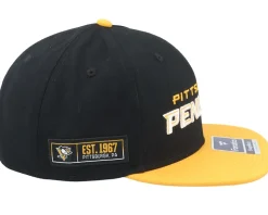 Pittsburgh Penguins Iconic Color Blocked Black/Gold Snapback - Fanatics