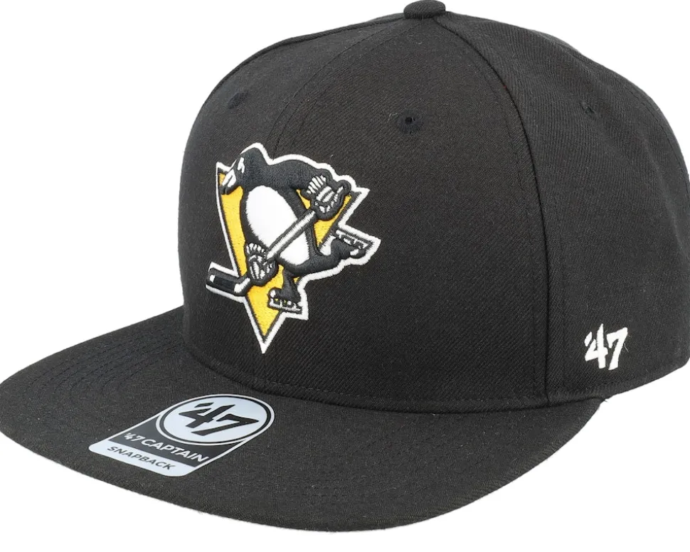 Pittsburgh Penguins NHL No Shot Captain Black Snapback - 47 Brand