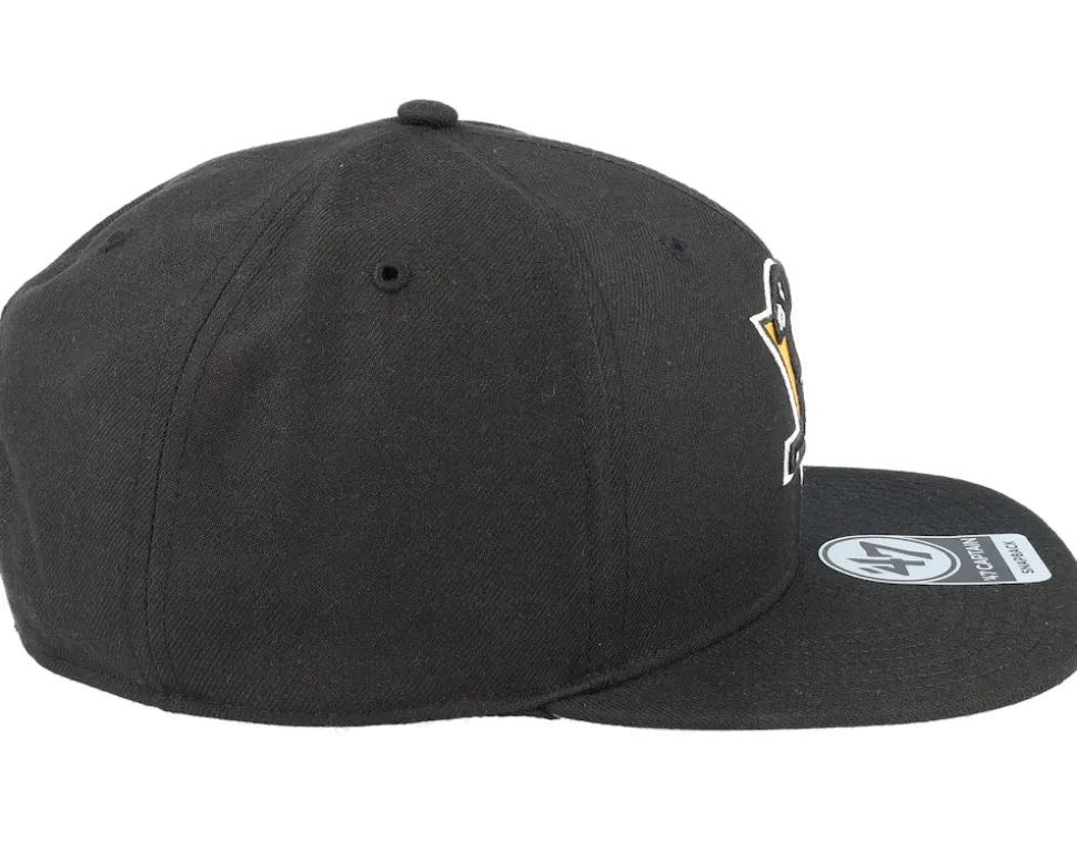 Pittsburgh Penguins NHL No Shot Captain Black Snapback - 47 Brand