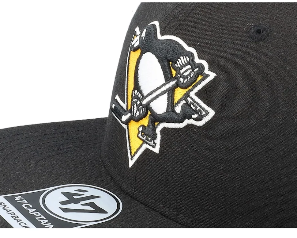 Pittsburgh Penguins NHL No Shot Captain Black Snapback - 47 Brand
