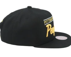 Pittsburgh Penguins Retro Lock Up Black Snapback - Mitchell & Ness