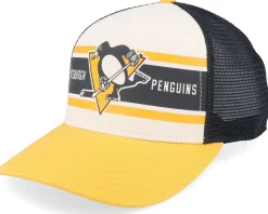 Pittsburgh Penguins Sinclair Black/Ivory/Gold Trucker - American Needle