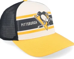 Pittsburgh Penguins Sinclair Black/Ivory/Gold Trucker - American Needle